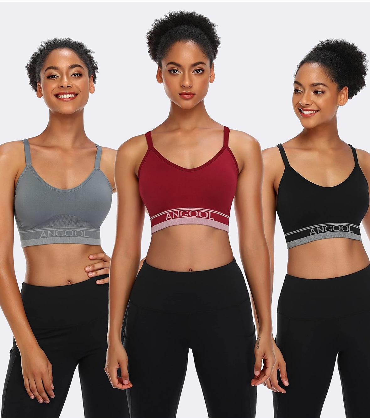 Wireless Seamless Sports Bra - 3 Pack
