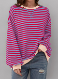 Women's Striped Pullover Top