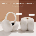 Foldable Fluffy Ear Warmers - White