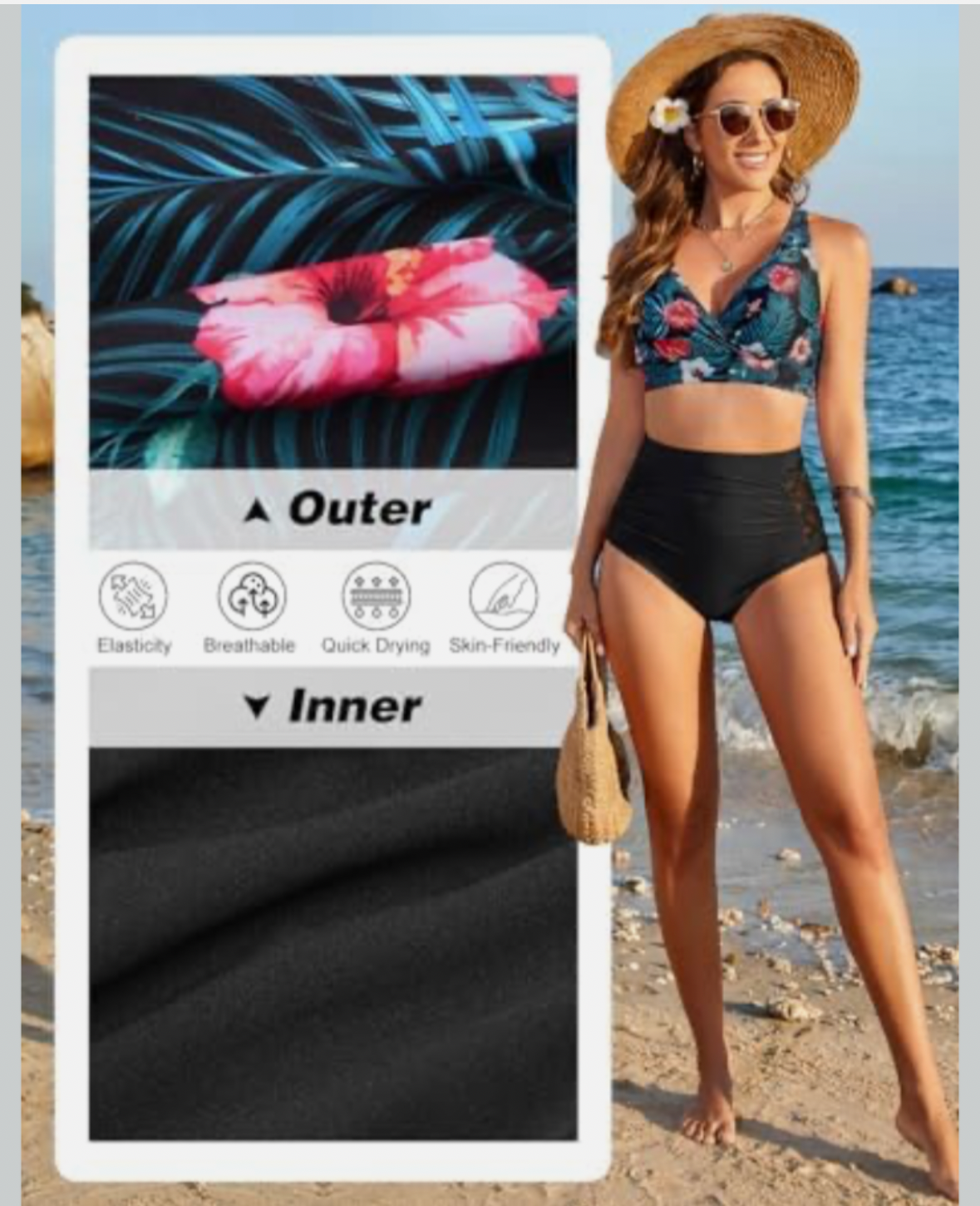 Floral Push-Up Bikini Set