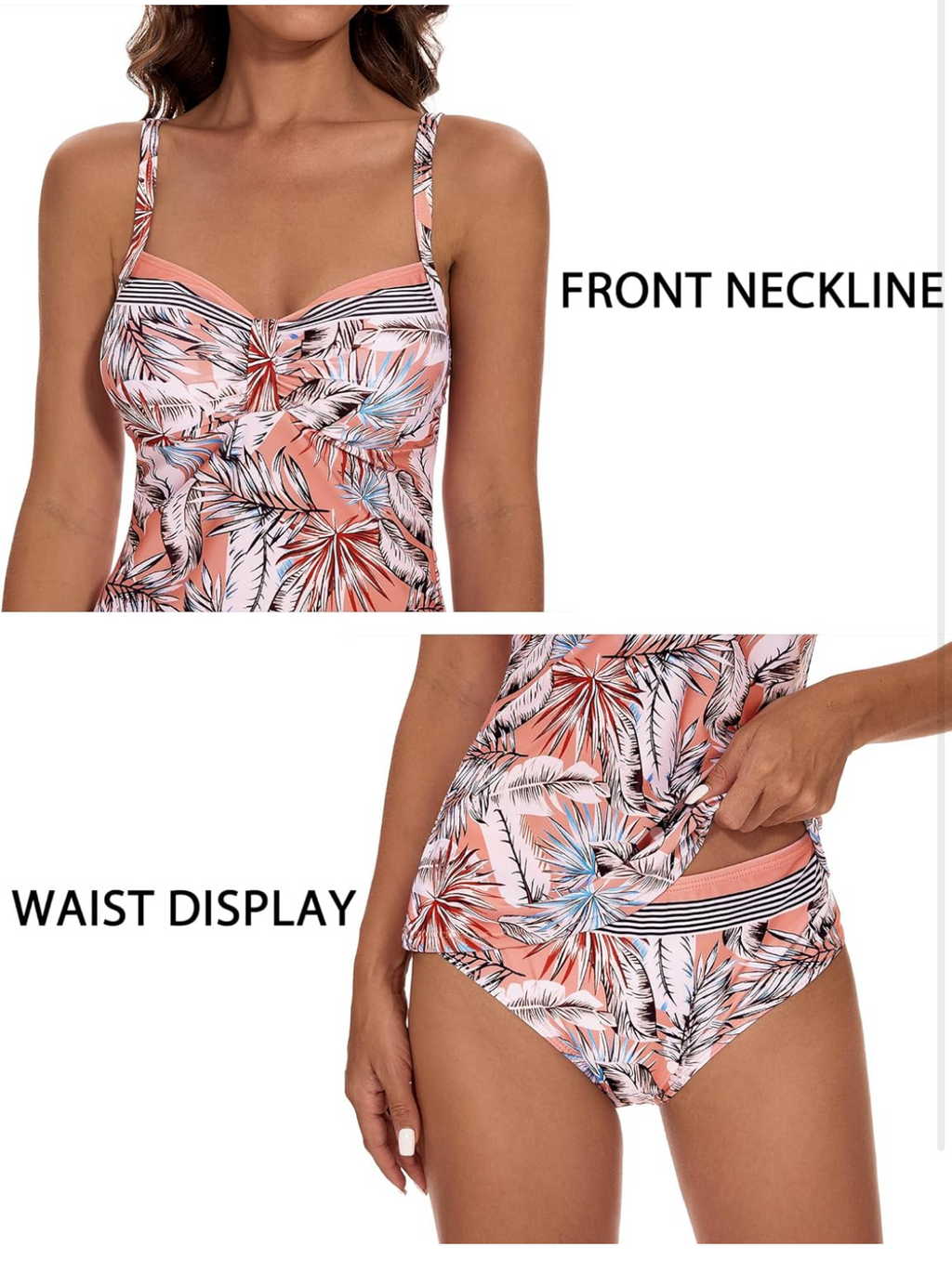 Printed Tankini Swimsuit Set
