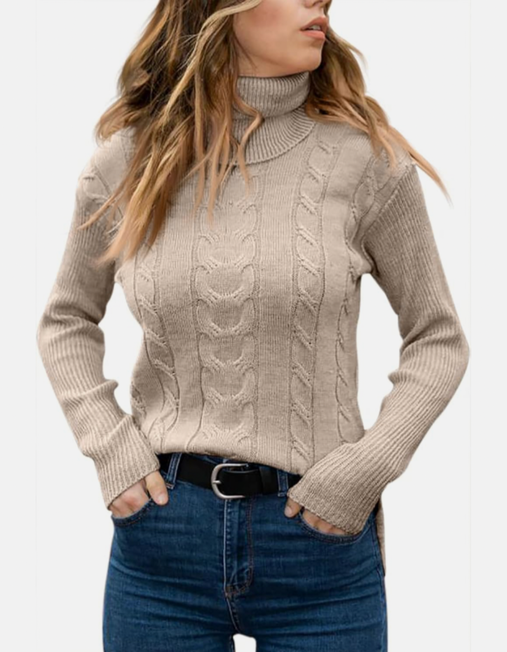 Turtleneck Chunky Knit Sweater