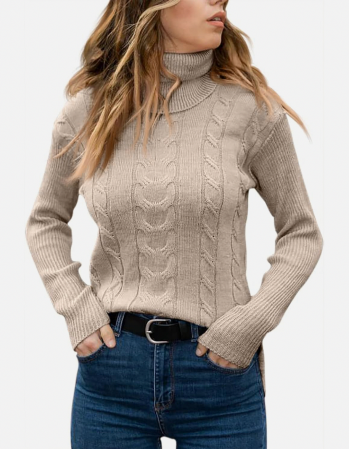Turtleneck Chunky Knit Sweater