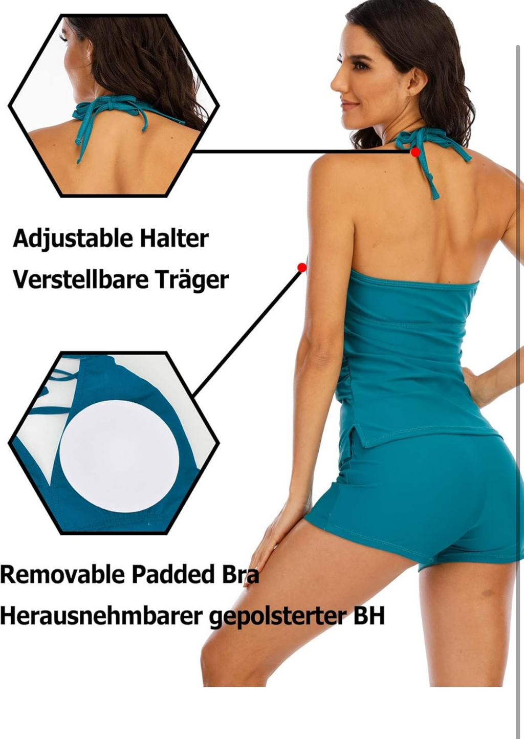 Two Piece Tankini Bathing Suit