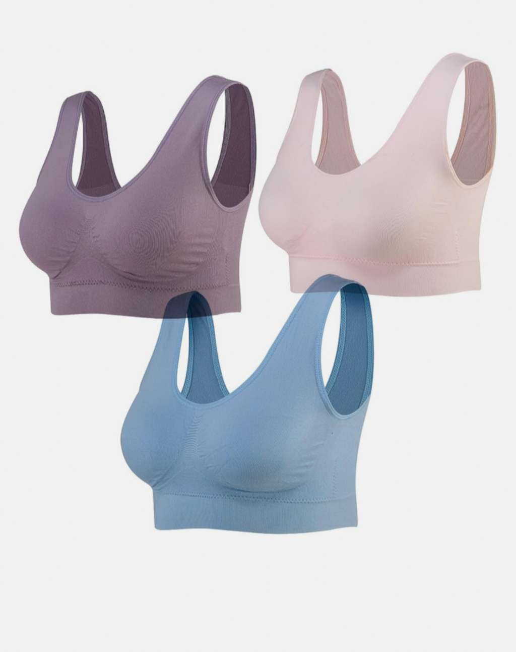 Seamless Wireless Yoga Bra - 3 Pack
