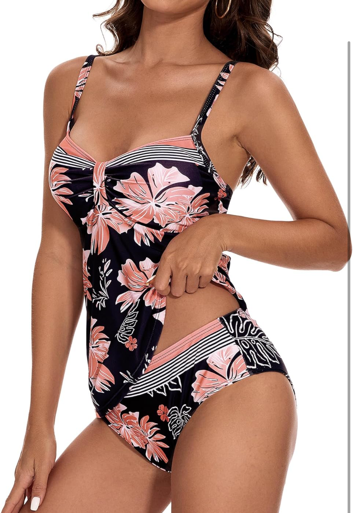 Printed Tankini Swimwear Set - Floral