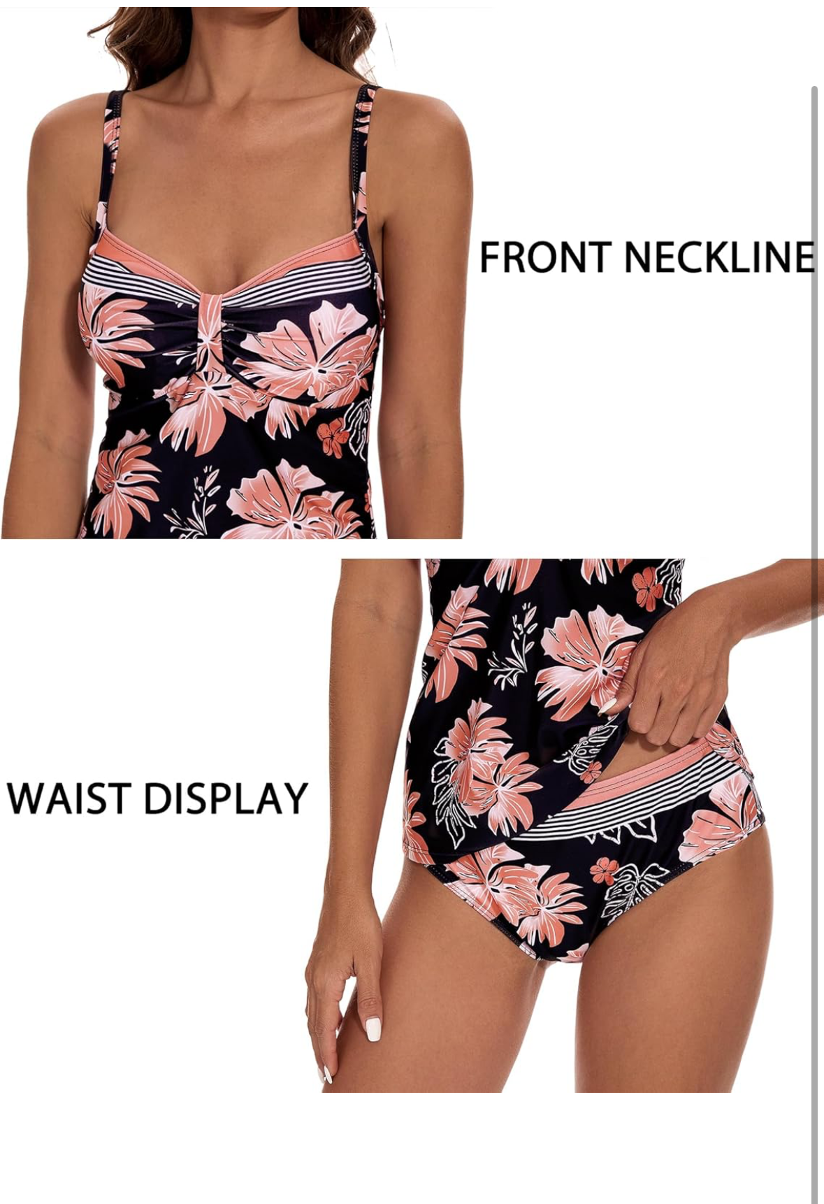 Printed Tankini Swimwear Set - Floral