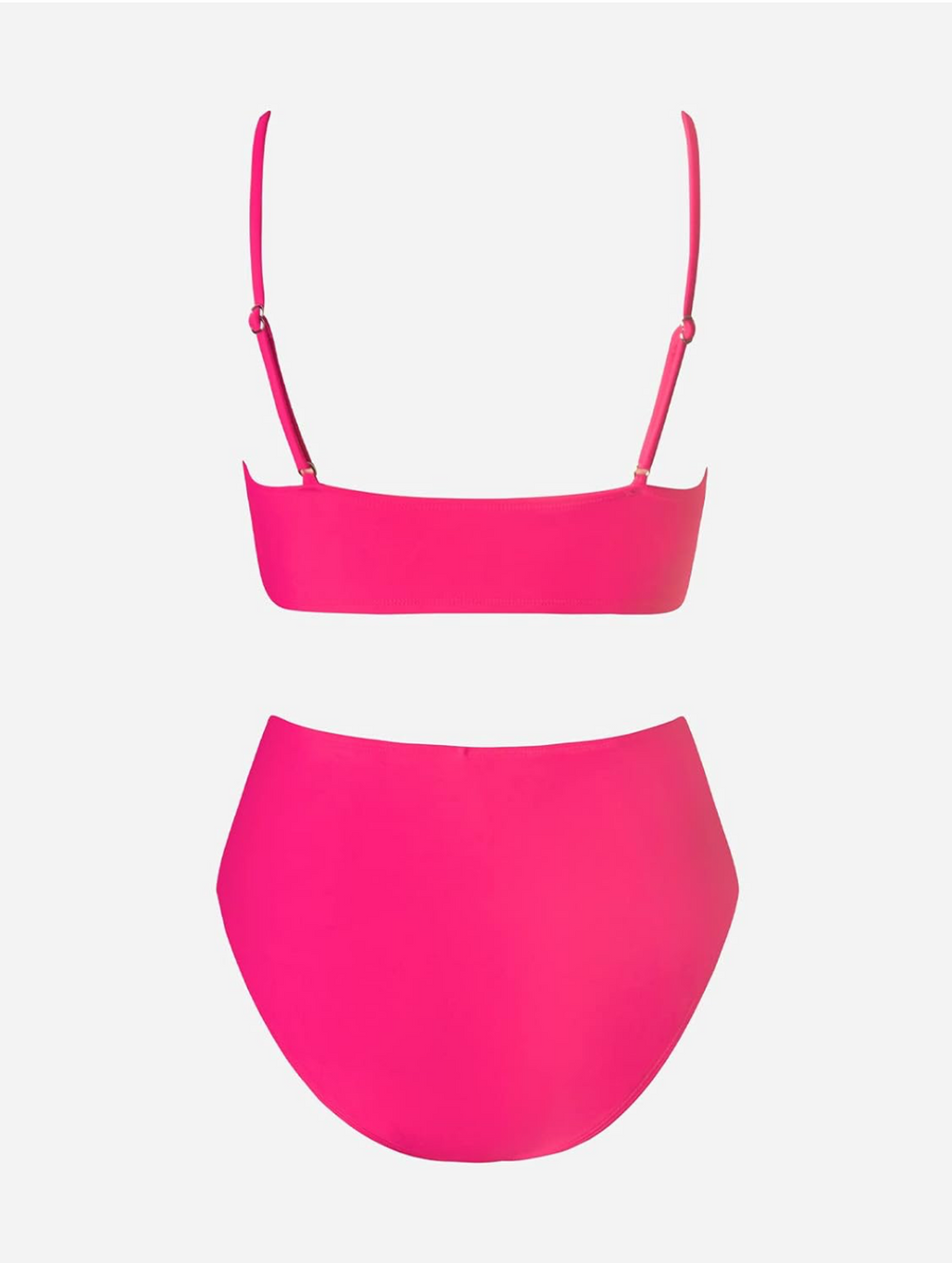 High Waisted Twist Front Bikini Set
