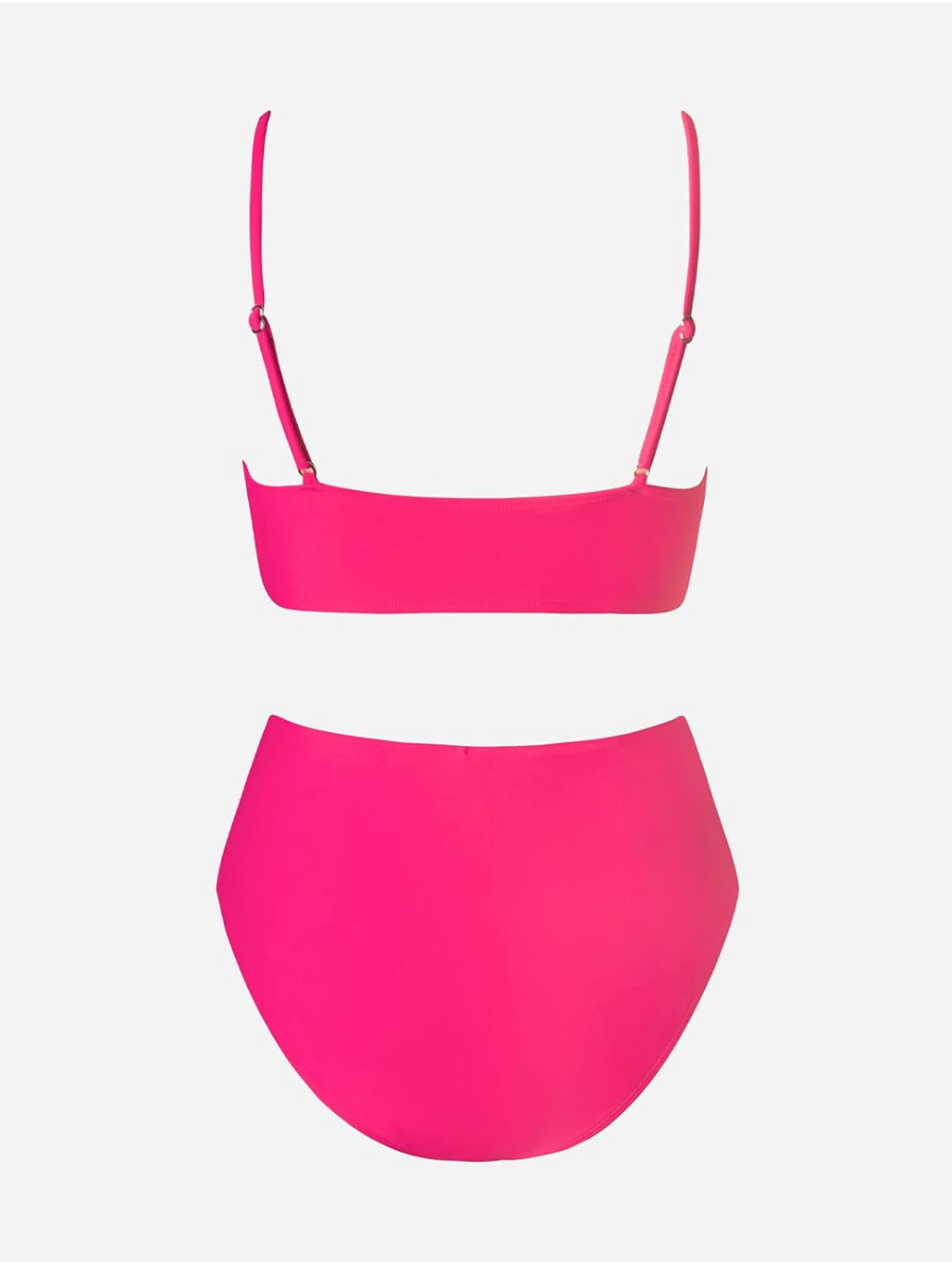 High Waisted Twist Front Bikini Set