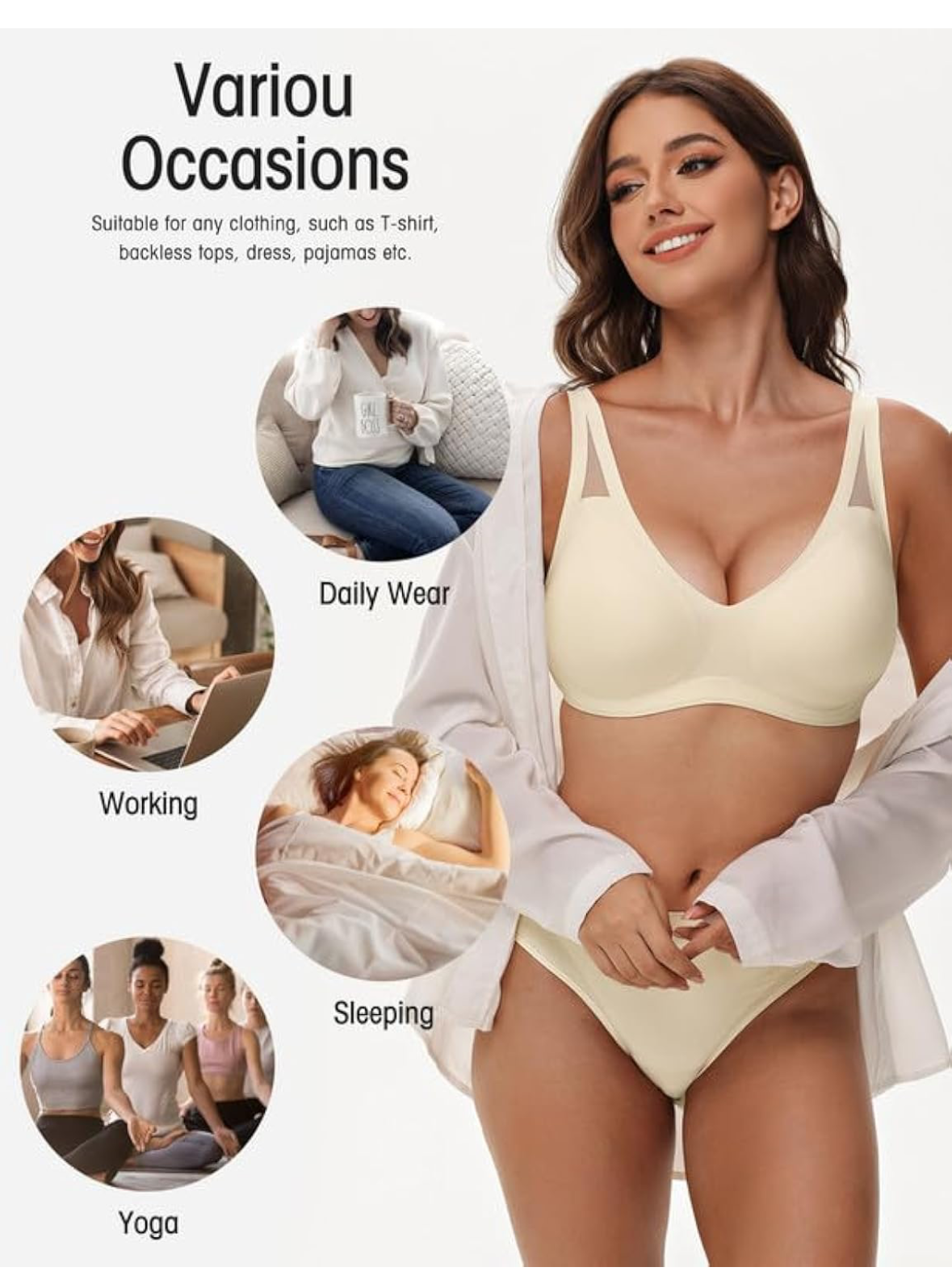 Wireless Seamless Full Coverage Bra