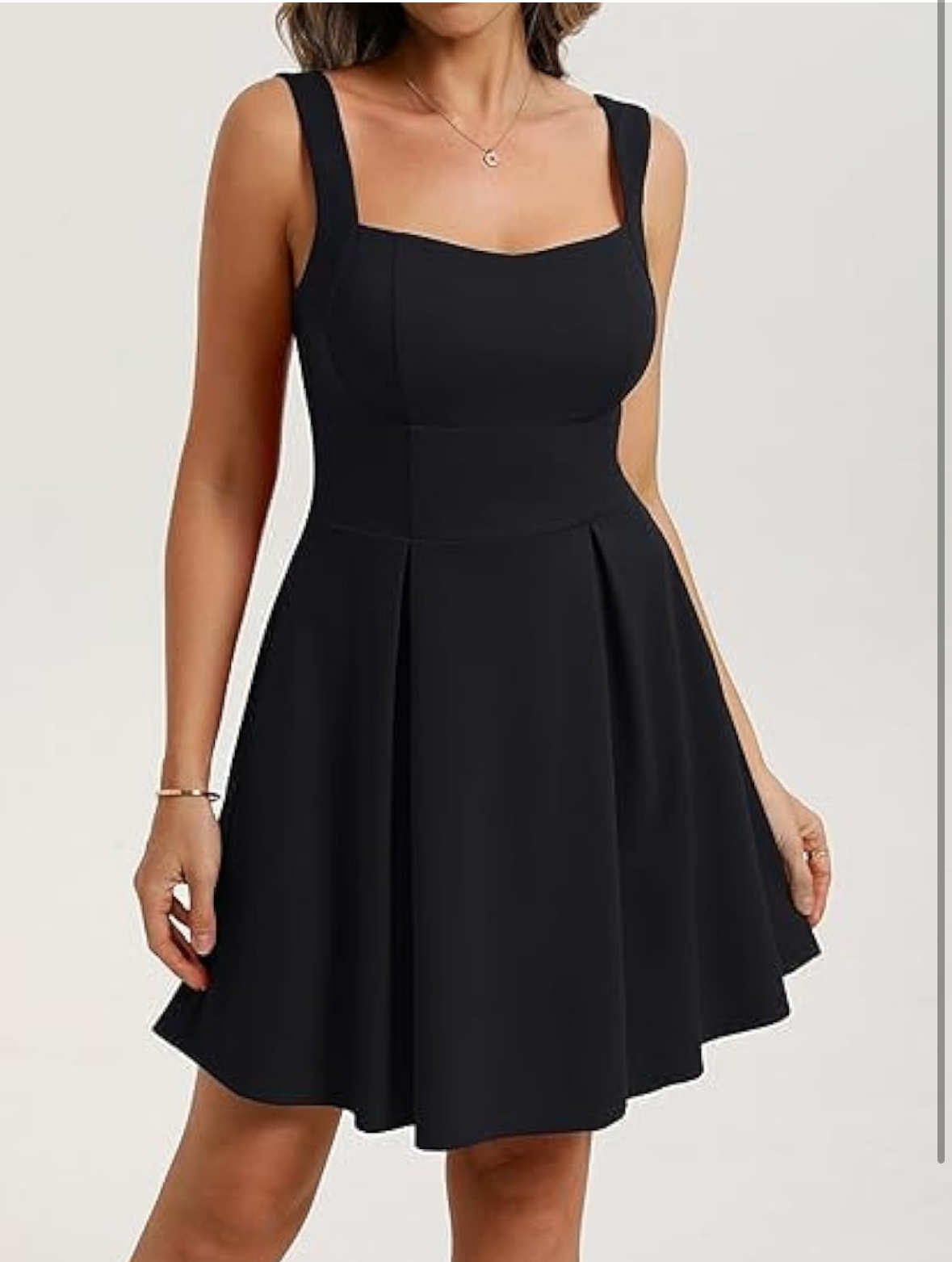 Retro Zipper Back Dress - Black