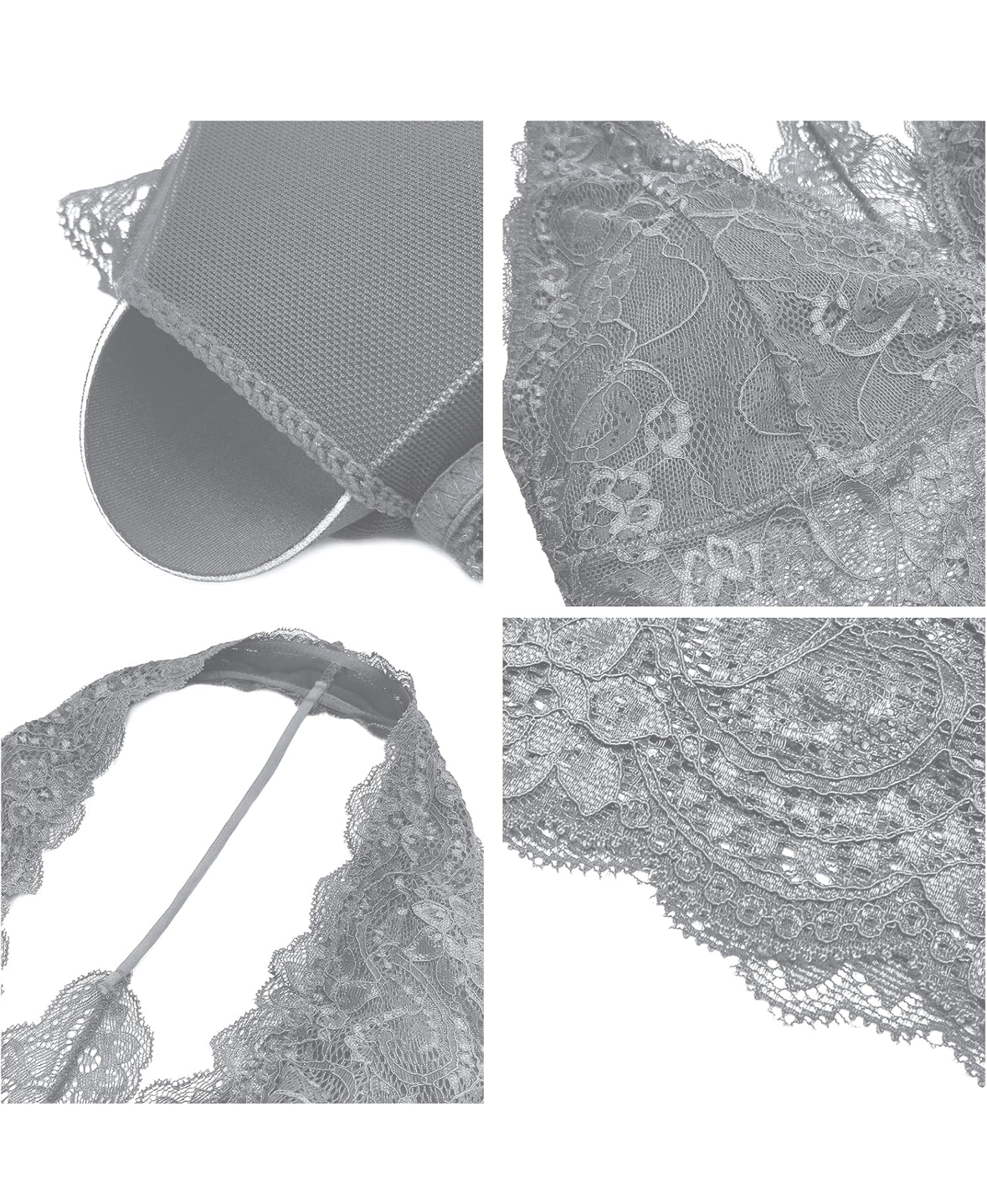 Halterneck V-Neck Lace Bra