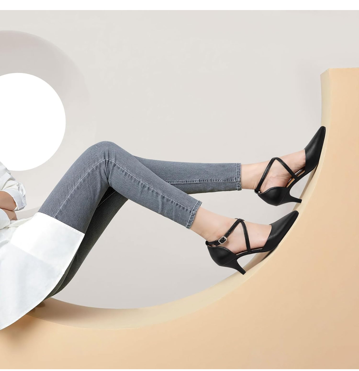Pointed Toe Kitten Heel Court Shoes
